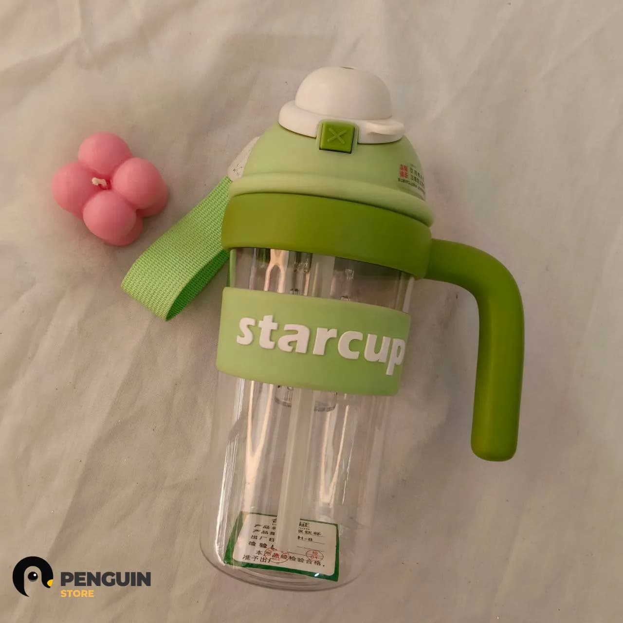 زجاجة مياه (Water Bottle) "Starcup" - بتصميم ليموني منعش 🍋✨💚